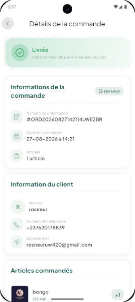 Suivi de commande NKWEL